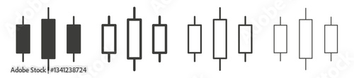 Chart candlestick icons design. vector icons for ui designs