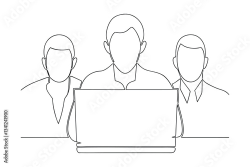 Teamwork Collaboration Business Professionals Using Laptop Technology