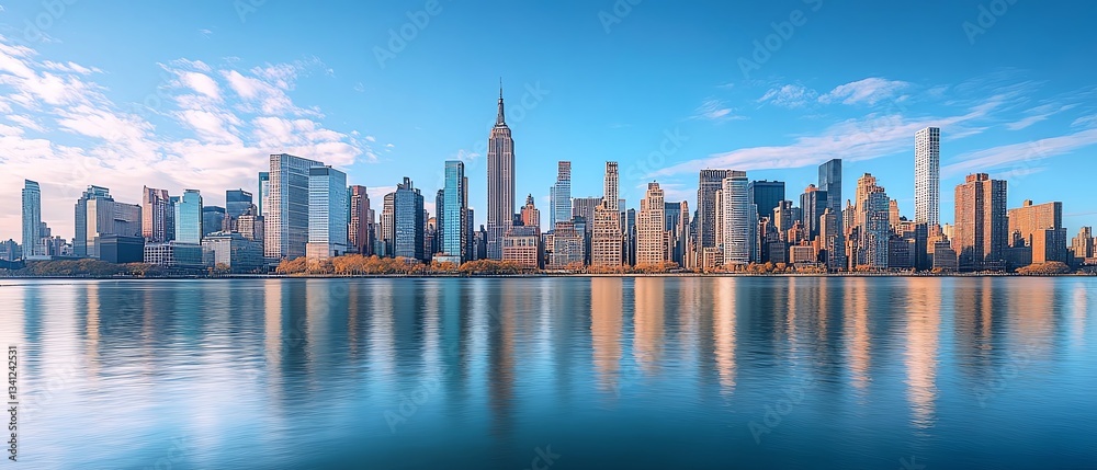 Obraz premium Stunning NYC skyline at sunrise
