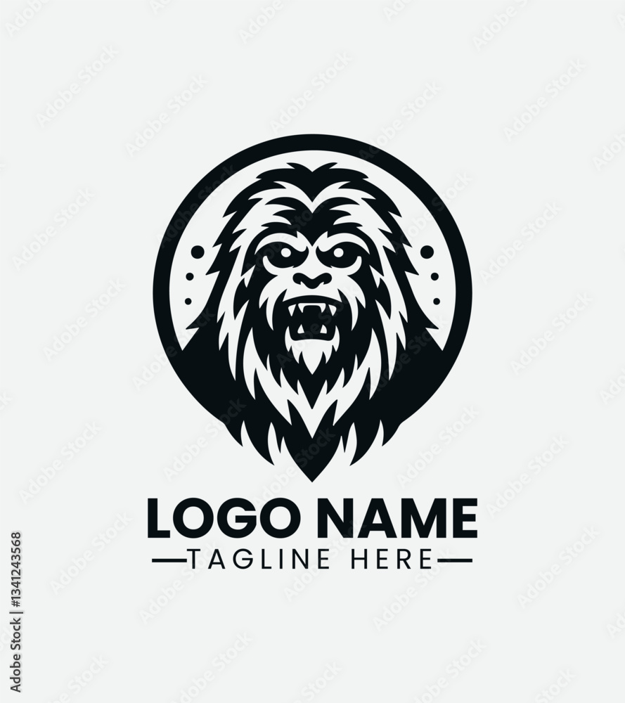 Yeti Logo Design, Abominable Snowman, Cryptid Yeti Logo Design, Abominable Snowman, Cryptid