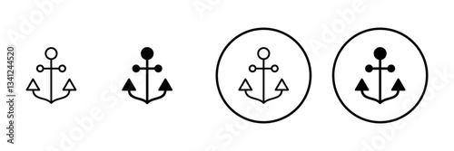 Anchor icon vector. Anchor sign and symbol. Anchor marine icon.