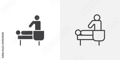 Massage icon collection. vector illustration set