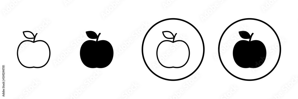 Apple icon vector. Apple sign and symbols for web design. Apple icon vector. Apple sign and symbols for web design.