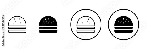 Burger icon vector. burger sign and symbol. hamburger