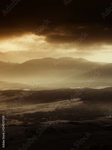 golden sunset in fantasy au...