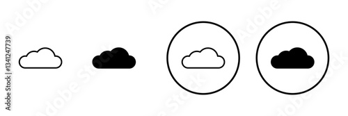 Cloud icon vector. cloud sign and symbol