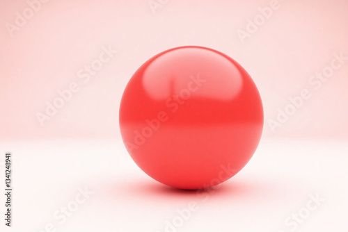 red ball on a white surface