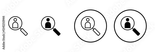 Hiring icon vector. Search job vacancy sign and symbol. Human resources concept. Recruitment