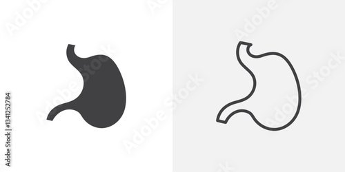 Stomach icons design. vector icons for ui designs