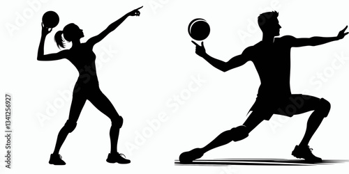 Volleyball player pose action hand signals silhouette swiftly directs plays, shaping victories with each strategic gesture.