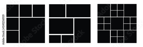 Versatile Photo Collage Layouts for Creative Design vector silhouette shape