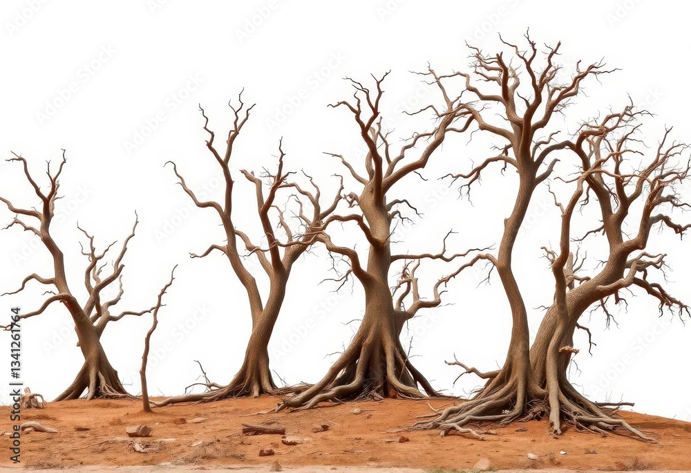 Dead, dry trees in Thailand, isolated on white background, stock photo, natural Dead, dry trees in Thailand, isolated on white background, stock photo, natural