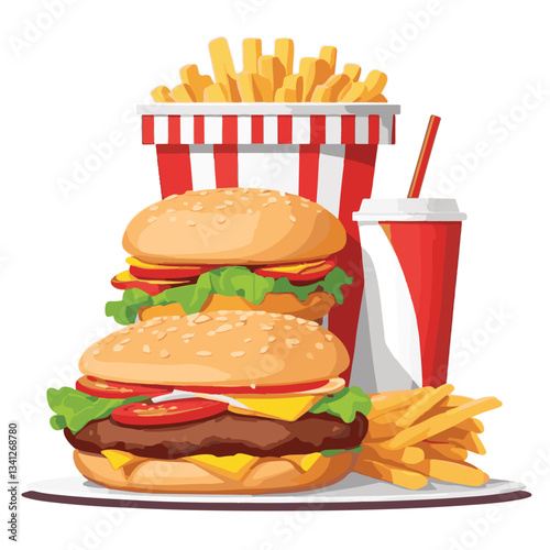 fastfood, fast, snack, food, meal, background, delicious, dinner, lunch, fat, american, unhealthy, burger, menu, restaurant, junk, isolated, meat, tasty, cheeseburger, set, hamburger, sandwich, cuisin