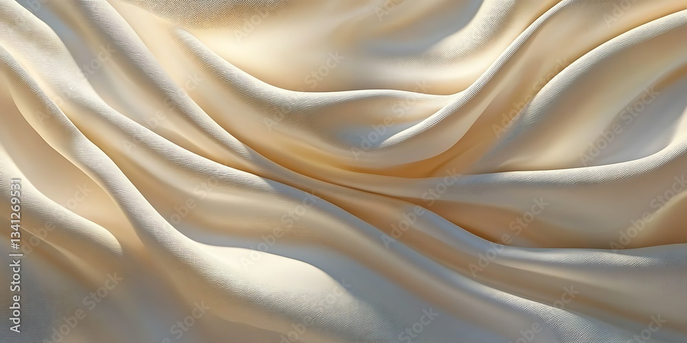 Obraz premium Creamy fabric, soft folds, light texture