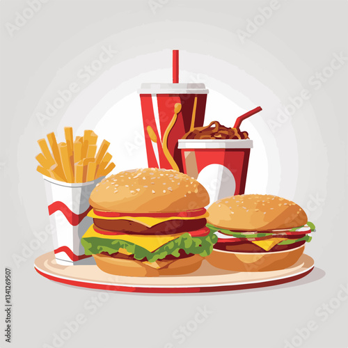 fastfood, fast, snack, food, meal, background, delicious, dinner, lunch, fat, american, unhealthy, burger, menu, restaurant, junk, isolated, meat, tasty, cheeseburger, set, hamburger, sandwich, cuisin