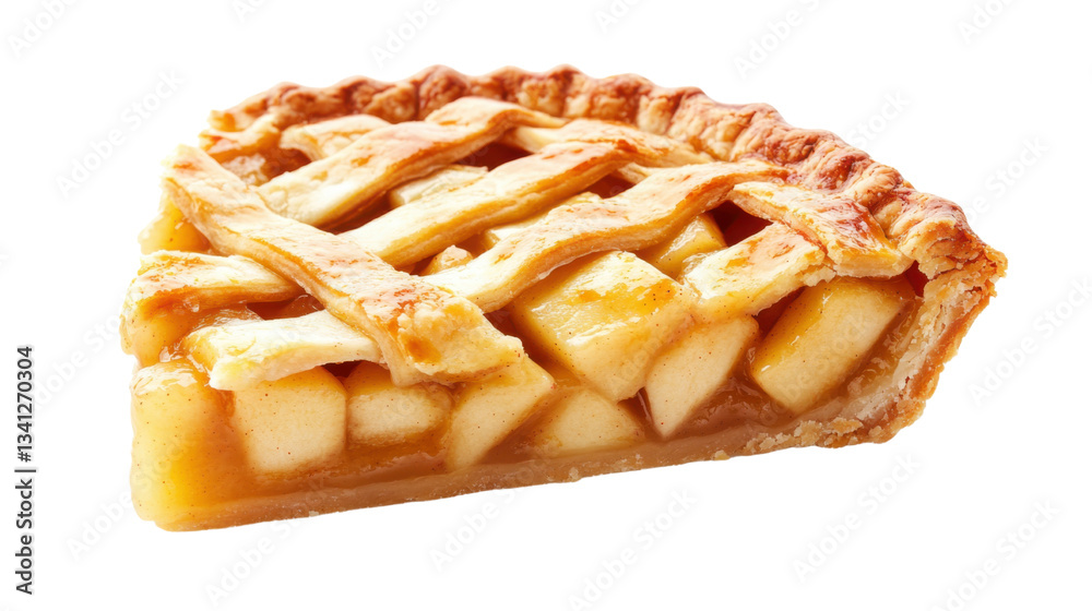 Slice of apple pie isolated on white background Slice of apple pie isolated on white background