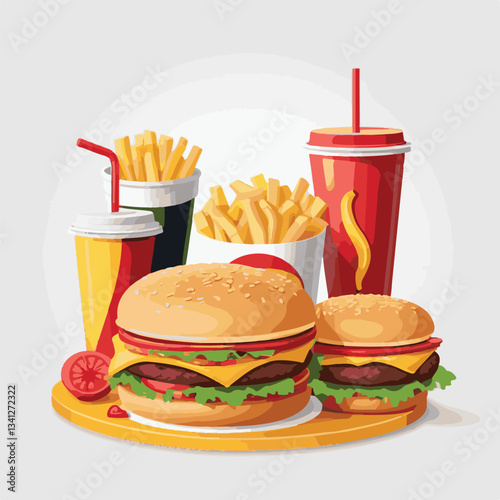 fastfood, fast, snack, food, meal, background, delicious, dinner, lunch, fat, american, unhealthy, burger, menu, restaurant, junk, isolated, meat, tasty, cheeseburger, set, hamburger, sandwich, cuisin
