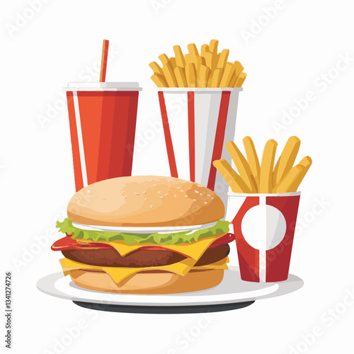 fastfood, fast, snack, food, meal, background, delicious, dinner, lunch, fat, american, unhealthy, burger, menu, restaurant, junk, isolated, meat, tasty, cheeseburger, set, hamburger, sandwich, cuisin