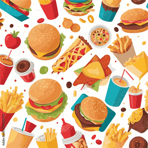 fastfood, fast, snack, meal, food, delicious, background, dinner, lunch, american, fat, burger, unhealthy, isolated, junk, menu, restaurant, meat, set, hamburger, cheeseburger, tasty, chicken, eat, cu