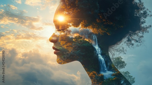 Spiritual Woman Surreal Portrait Art