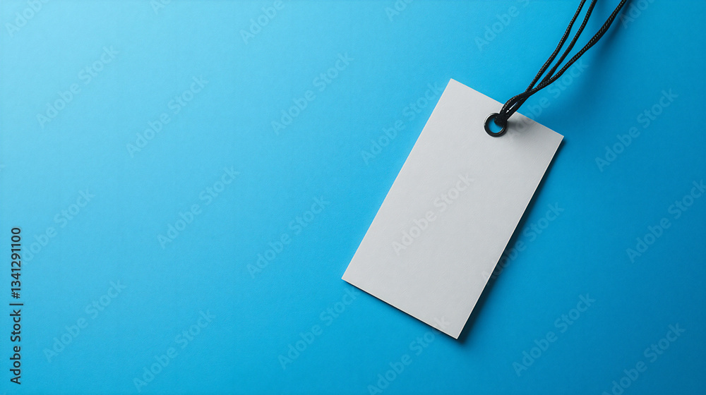 Naklejka premium white black name tag