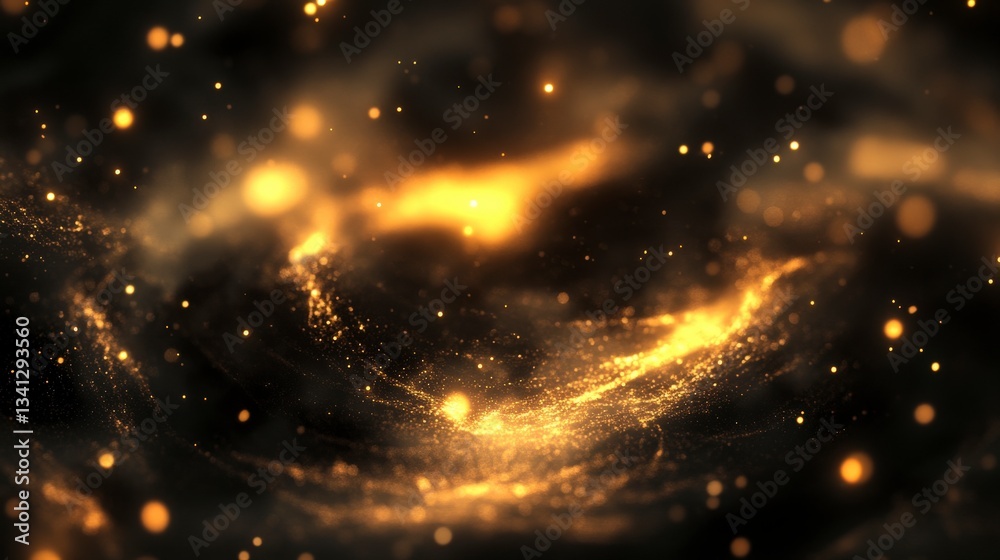 Fototapeta premium Golden Abstract Particle Background Design - Stunning Visuals