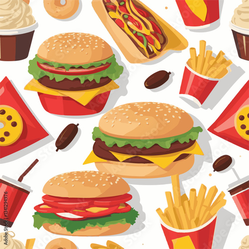 fastfood, fast, snack, food, meal, delicious, background, lunch, dinner, fat, american, burger, unhealthy, restaurant, meat, isolated, junk, menu, cheeseburger, tasty, set, hamburger, sandwich, cuisin