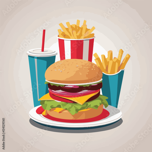 fastfood, fast, snack, food, meal, delicious, background, lunch, dinner, fat, american, burger, unhealthy, restaurant, meat, isolated, junk, menu, cheeseburger, tasty, set, hamburger, sandwich, cuisin
