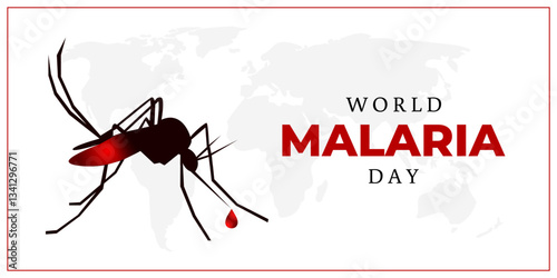 Vector illustration of World Malaria Day social media template
