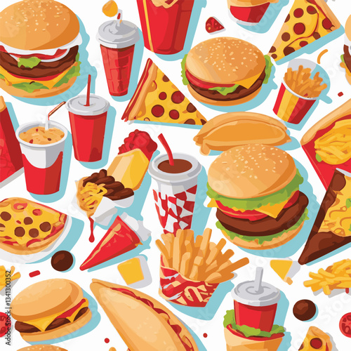 fastfood, fast, snack, food, meal, delicious, background, lunch, dinner, fat, american, burger, unhealthy, restaurant, meat, isolated, junk, menu, cheeseburger, tasty, set, hamburger, sandwich, cuisin