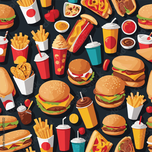 fastfood, fast, snack, food, meal, delicious, background, lunch, dinner, fat, american, burger, unhealthy, restaurant, meat, isolated, junk, menu, cheeseburger, tasty, set, hamburger, sandwich, cuisin