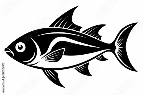 fish line art silhouette vector illustration