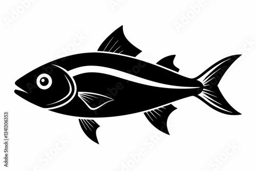 fish line art silhouette vector illustration