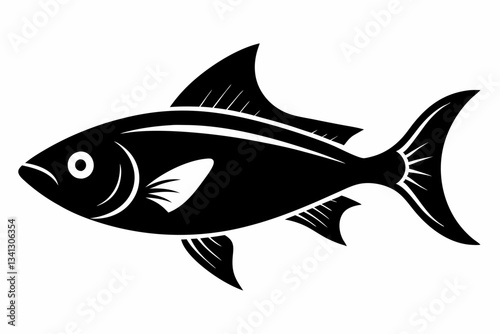 fish line art silhouette vector illustration
