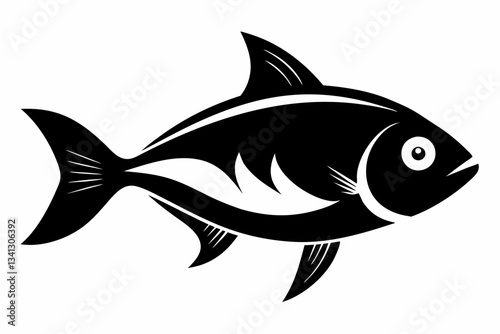 fish line art silhouette vector illustration