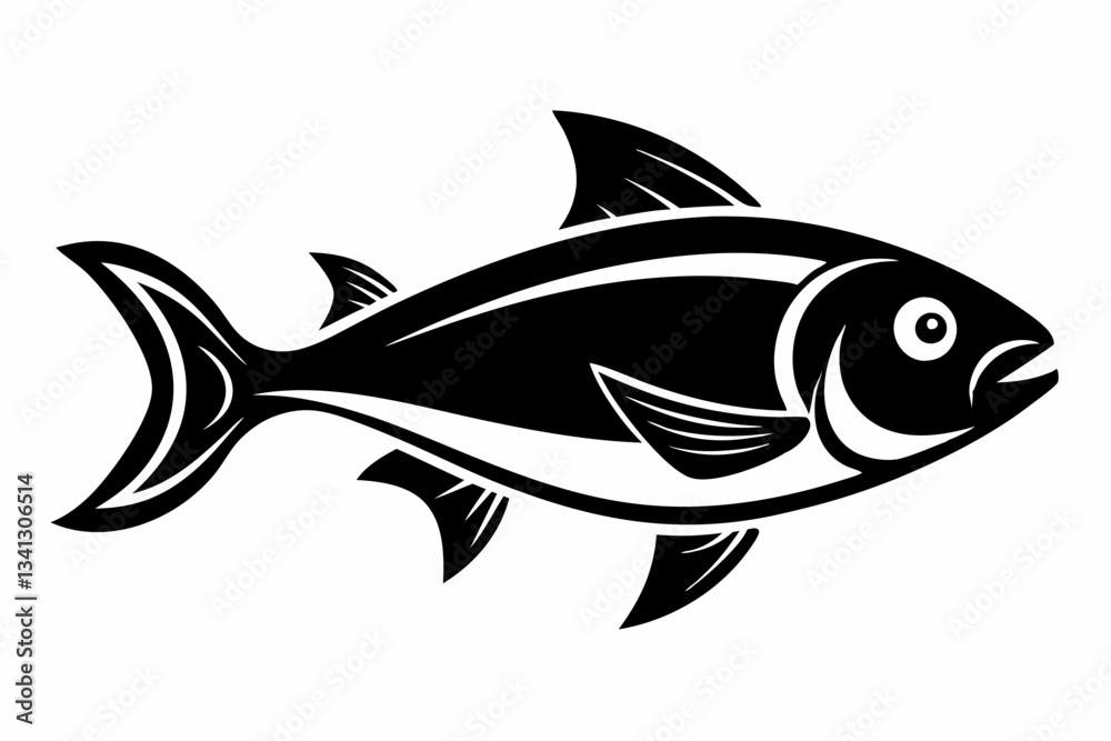 fish line art silhouette vector illustration fish line art silhouette vector illustration