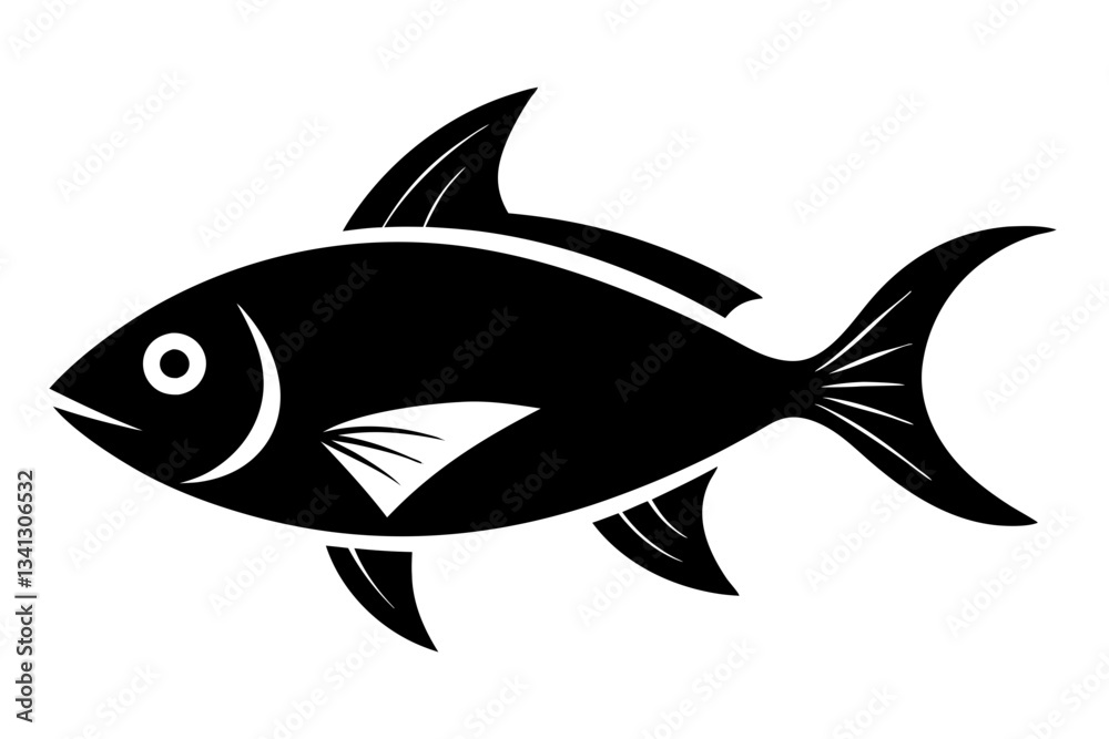fish line art silhouette vector illustration fish line art silhouette vector illustration