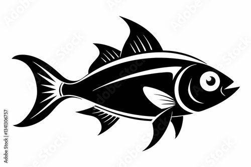 fish line art silhouette vector illustration