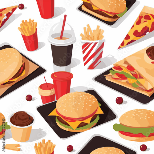 fastfood, fast, snack, food, meal, delicious, background, lunch, dinner, fat, american, burger, unhealthy, restaurant, meat, isolated, junk, menu, cheeseburger, tasty, set, hamburger, sandwich, cuisin