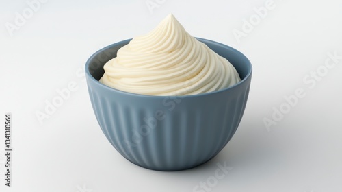 Gourmet Whipped Cream in a Stylish Bowl - A Culinary Delight