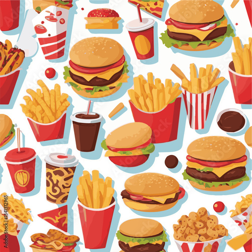 fastfood, fast, snack, food, meal, delicious, background, lunch, dinner, fat, american, burger, unhealthy, restaurant, meat, isolated, junk, menu, cheeseburger, tasty, set, hamburger, sandwich, cuisin