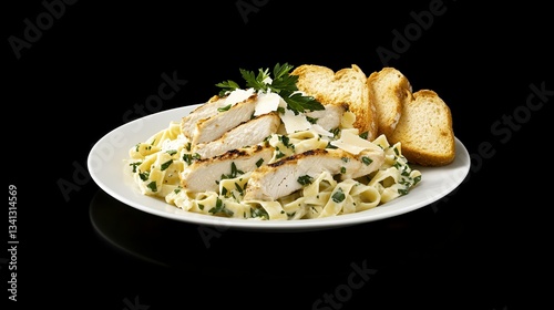 Creamy Chicken Pasta with Bread: A Culinary Delight