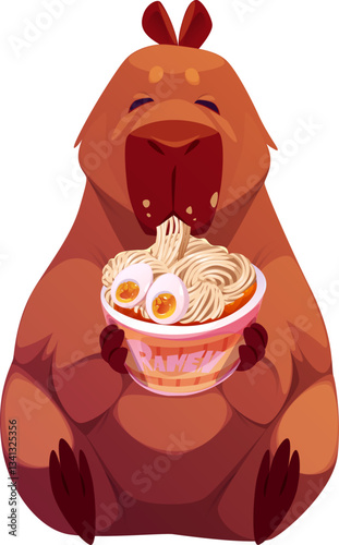Capybara Eat Noodles