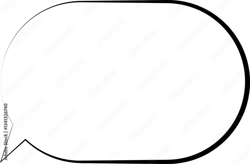Set of blank white speech bubble in flat design, chatting box, message box icon. Balloon doodle style of thinking sign symbol. Speech bubble isolated on background