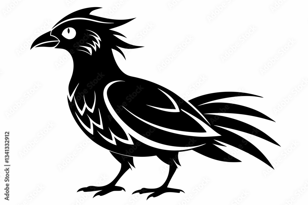 Naklejka premium bird line art silhouette vector illustration
