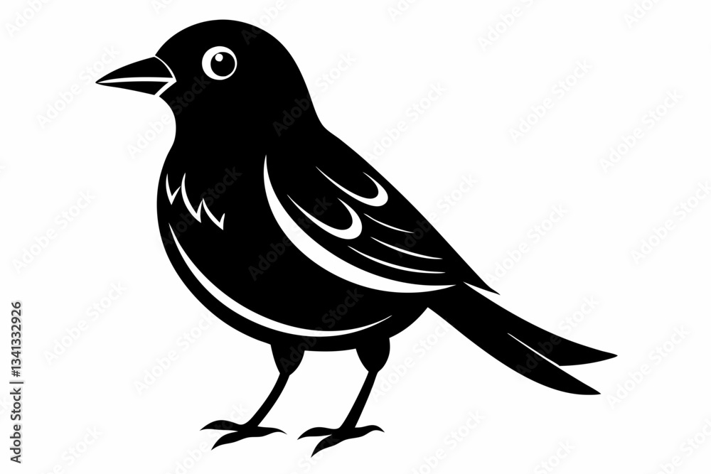 Fototapeta premium bird line art silhouette vector illustration