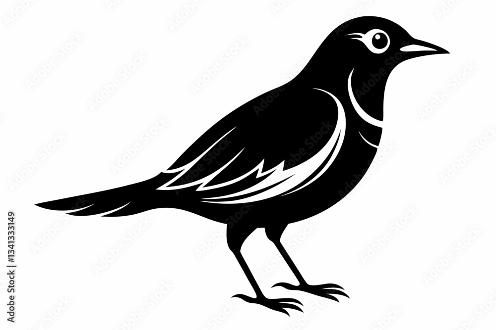 Fototapeta premium bird line art silhouette vector illustration