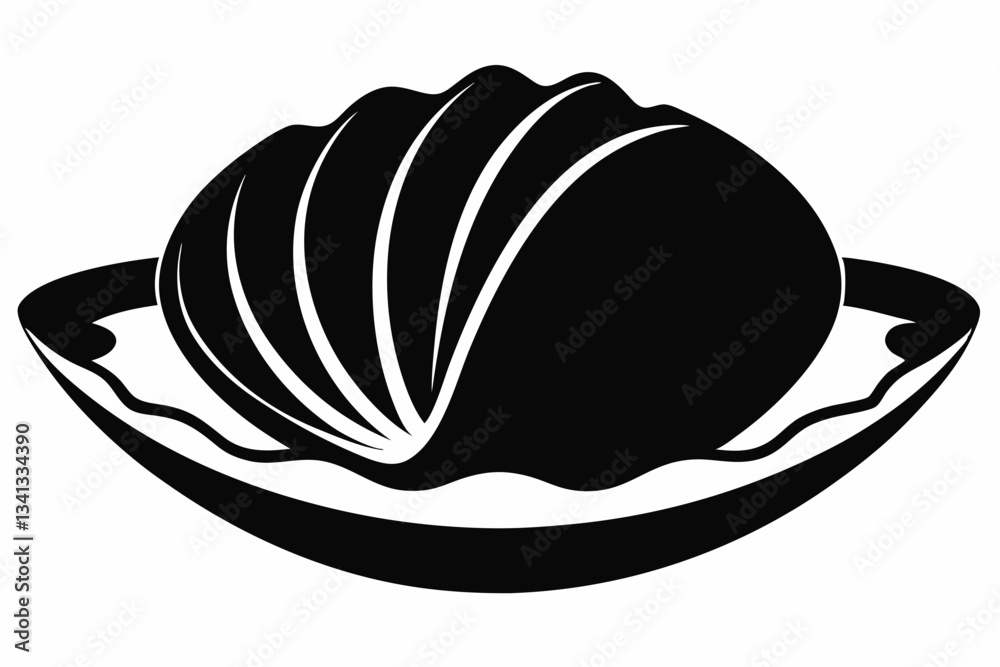 clam line art silhouette vector illustration clam line art silhouette vector illustration