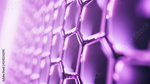 Purple Hexagonal Geometric Pattern: A Futuristic Technological Design