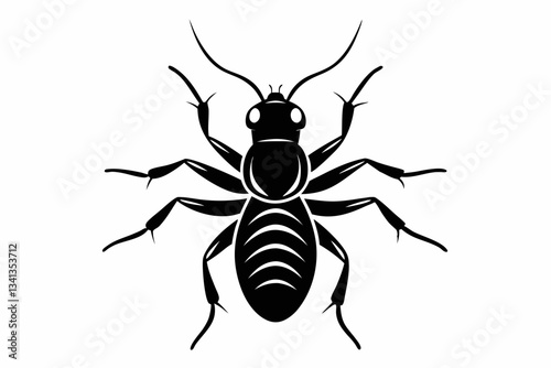termite line art silhouette vector illustration